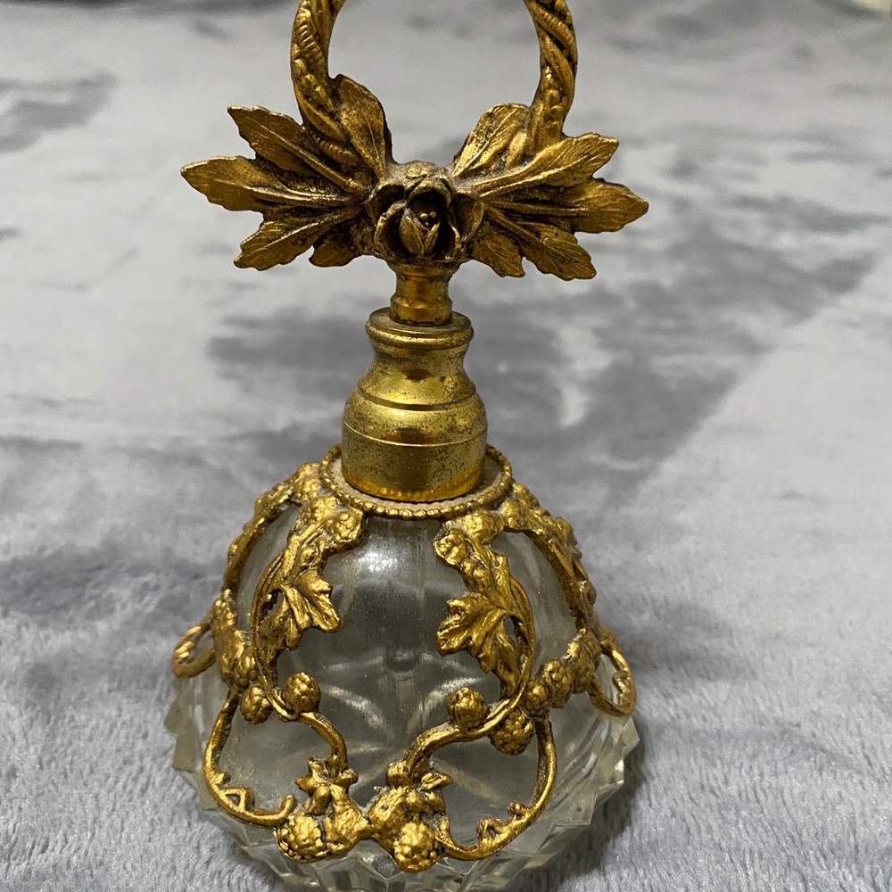 Vintage gold decorative bottle